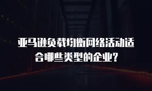 亚马逊负载均衡网络活动适合哪些类型的企业？