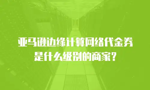 亚马逊边缘计算网络代金券是什么级别的商家？