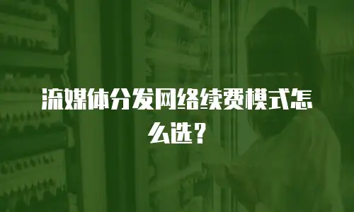 流媒体分发网络续费模式怎么选？
