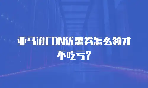 亚马逊CDN优惠券怎么领才不吃亏？