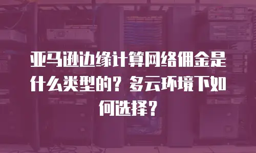 亚马逊边缘计算网络佣金是什么类型的？多云环境下如何选择？