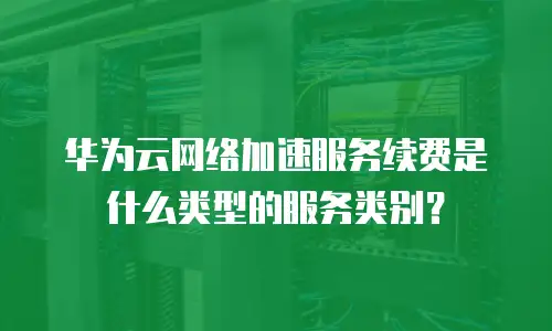 华为云网络加速服务续费是什么类型的服务类别？