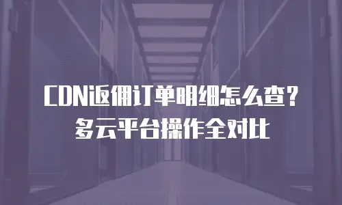 CDN返佣订单明细怎么查？多云平台操作全对比