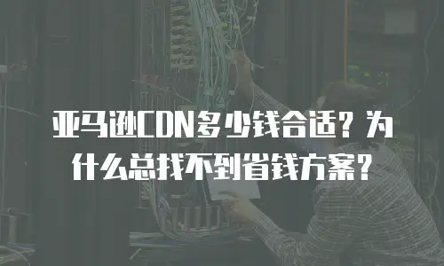 亚马逊CDN多少钱合适？为什么总找不到省钱方案？