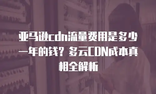 亚马逊cdn流量费用是多少一年的钱？多云CDN成本真相全解析