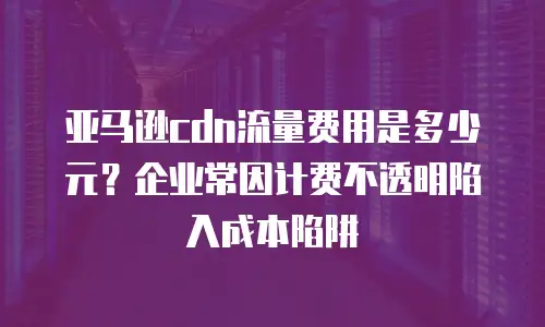 亚马逊cdn流量费用是多少元？企业常因计费不透明陷入成本陷阱