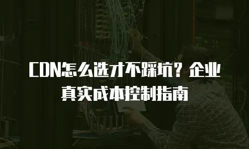 CDN怎么选才不踩坑？企业真实成本控制指南