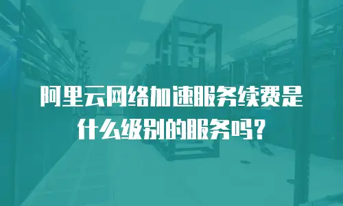 阿里云网络加速服务续费是什么级别的服务吗？
