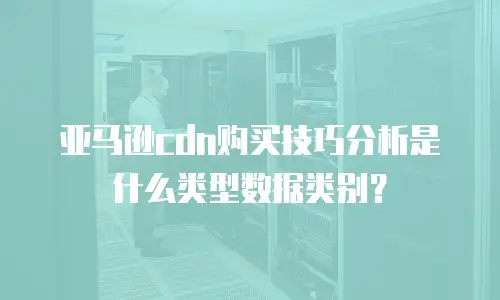 亚马逊cdn购买技巧分析是什么类型数据类别？