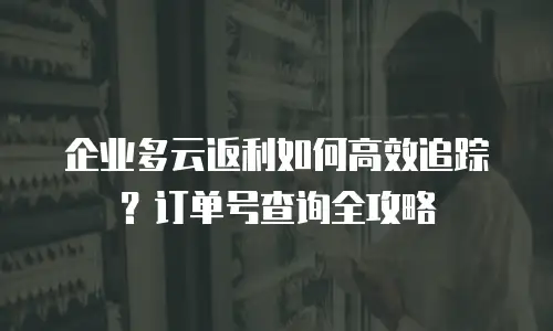 企业多云返利如何高效追踪？订单号查询全攻略