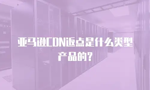 亚马逊CDN返点是什么类型产品的？