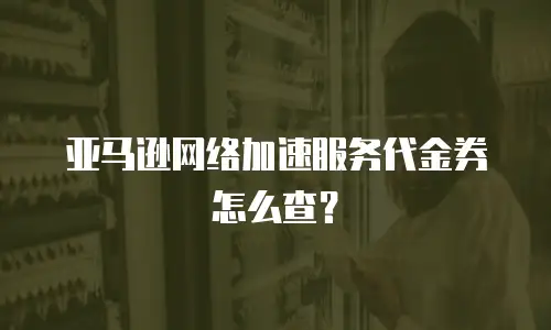 亚马逊网络加速服务代金券怎么查？