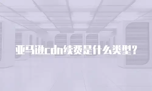 亚马逊cdn续费是什么类型？
