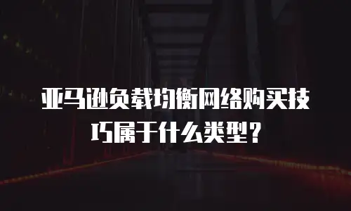 亚马逊负载均衡网络购买技巧属于什么类型？
