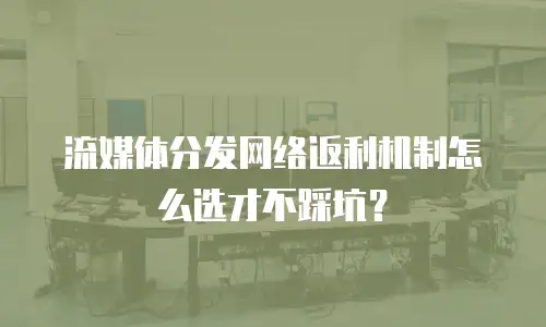 流媒体分发网络返利机制怎么选才不踩坑？