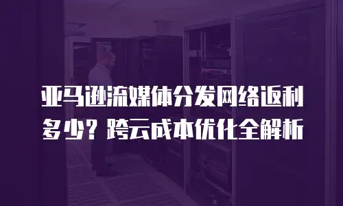 亚马逊流媒体分发网络返利多少？跨云成本优化全解析
