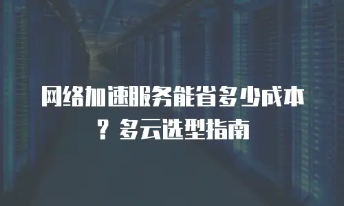 网络加速服务能省多少成本？多云选型指南