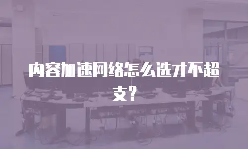 内容加速网络怎么选才不超支？