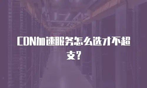 CDN加速服务怎么选才不超支？