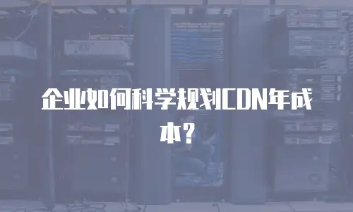 企业如何科学规划CDN年成本？