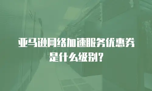 亚马逊网络加速服务优惠券是什么级别？