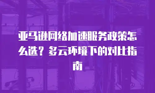 亚马逊网络加速服务政策怎么选？多云环境下的对比指南