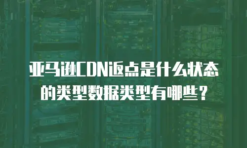 亚马逊CDN返点是什么状态的类型数据类型有哪些？
