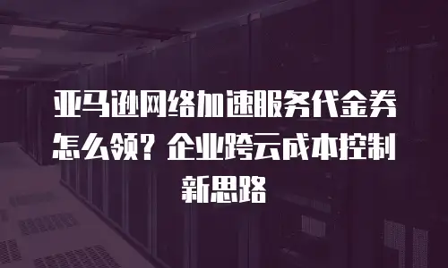 亚马逊网络加速服务代金券怎么领？企业跨云成本控制新思路