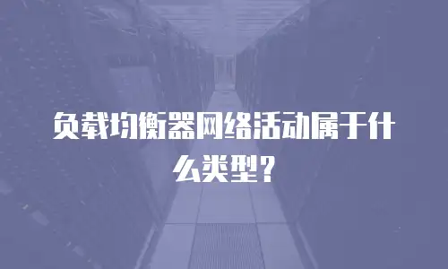 负载均衡器网络活动属于什么类型？