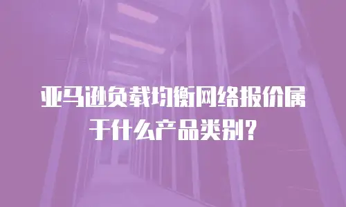亚马逊负载均衡网络报价属于什么产品类别？