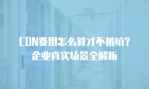 CDN费用怎么算才不被坑？企业真实场景全解析