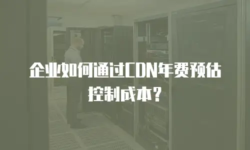 企业如何通过CDN年费预估控制成本？