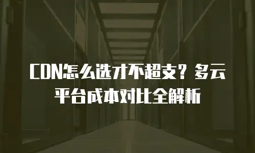 CDN怎么选才不超支？多云平台成本对比全解析