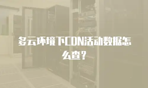 多云环境下CDN活动数据怎么查？