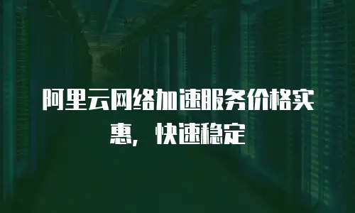 阿里云网络加速服务价格实惠，快速稳定