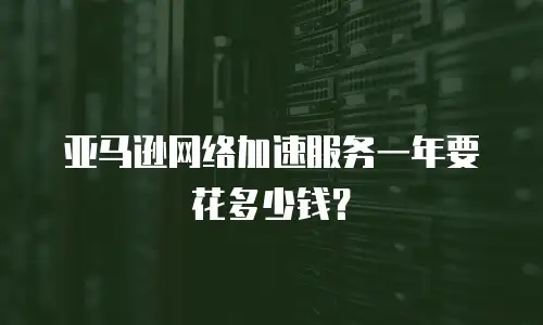 亚马逊网络加速服务一年要花多少钱？