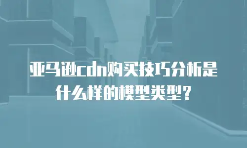 亚马逊cdn购买技巧分析是什么样的模型类型？