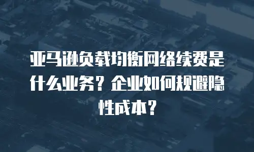 亚马逊负载均衡网络续费是什么业务？企业如何规避隐性成本？
