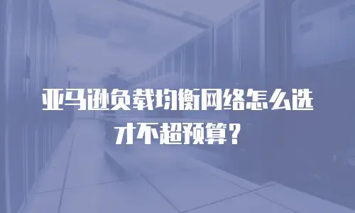 亚马逊负载均衡网络怎么选才不超预算？