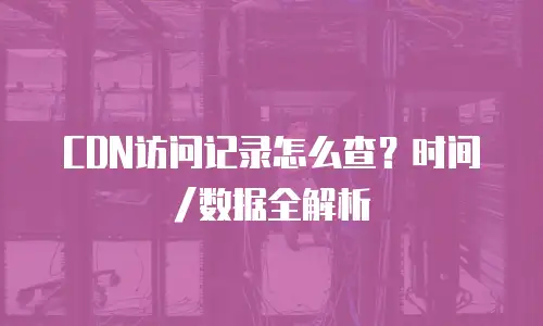 CDN访问记录怎么查？时间/数据全解析