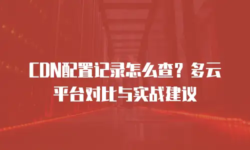 CDN配置记录怎么查？多云平台对比与实战建议