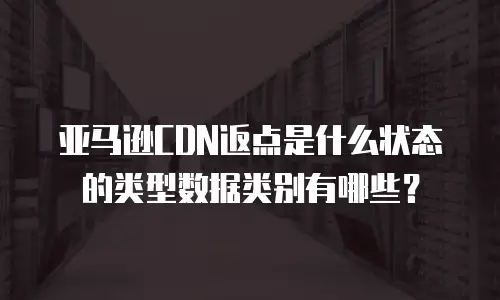 亚马逊CDN返点是什么状态的类型数据类别有哪些？