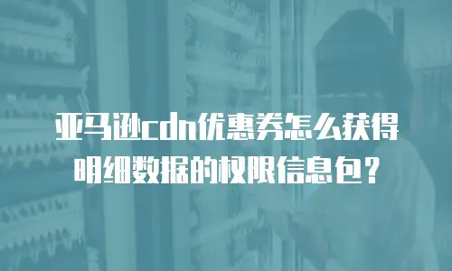 亚马逊cdn优惠券怎么获得明细数据的权限信息包？