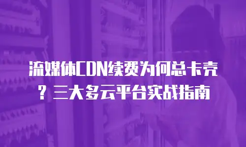 流媒体CDN续费为何总卡壳？三大多云平台实战指南