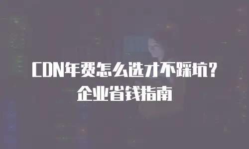 CDN年费怎么选才不踩坑？企业省钱指南