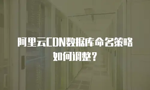 阿里云CDN数据库命名策略如何调整？