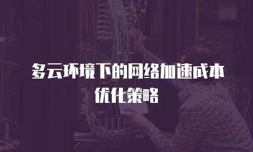 多云环境下的网络加速成本优化策略