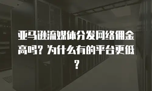 亚马逊流媒体分发网络佣金高吗？为什么有的平台更低？