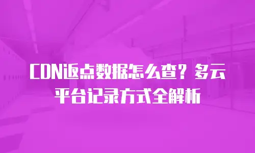 CDN返点数据怎么查？多云平台记录方式全解析