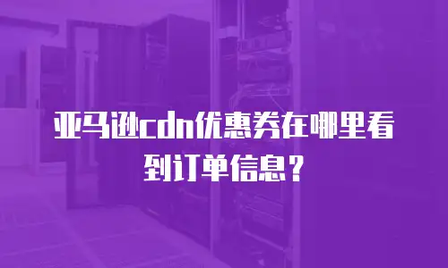 亚马逊cdn优惠券在哪里看到订单信息？